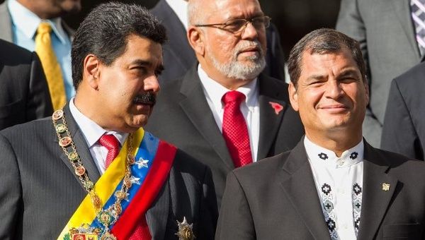 Venezuelan President Nicolas Maduro and Ecuadorean President Rafael Correa together in Caracas, Venezuela in 2013. | Photo: EFE